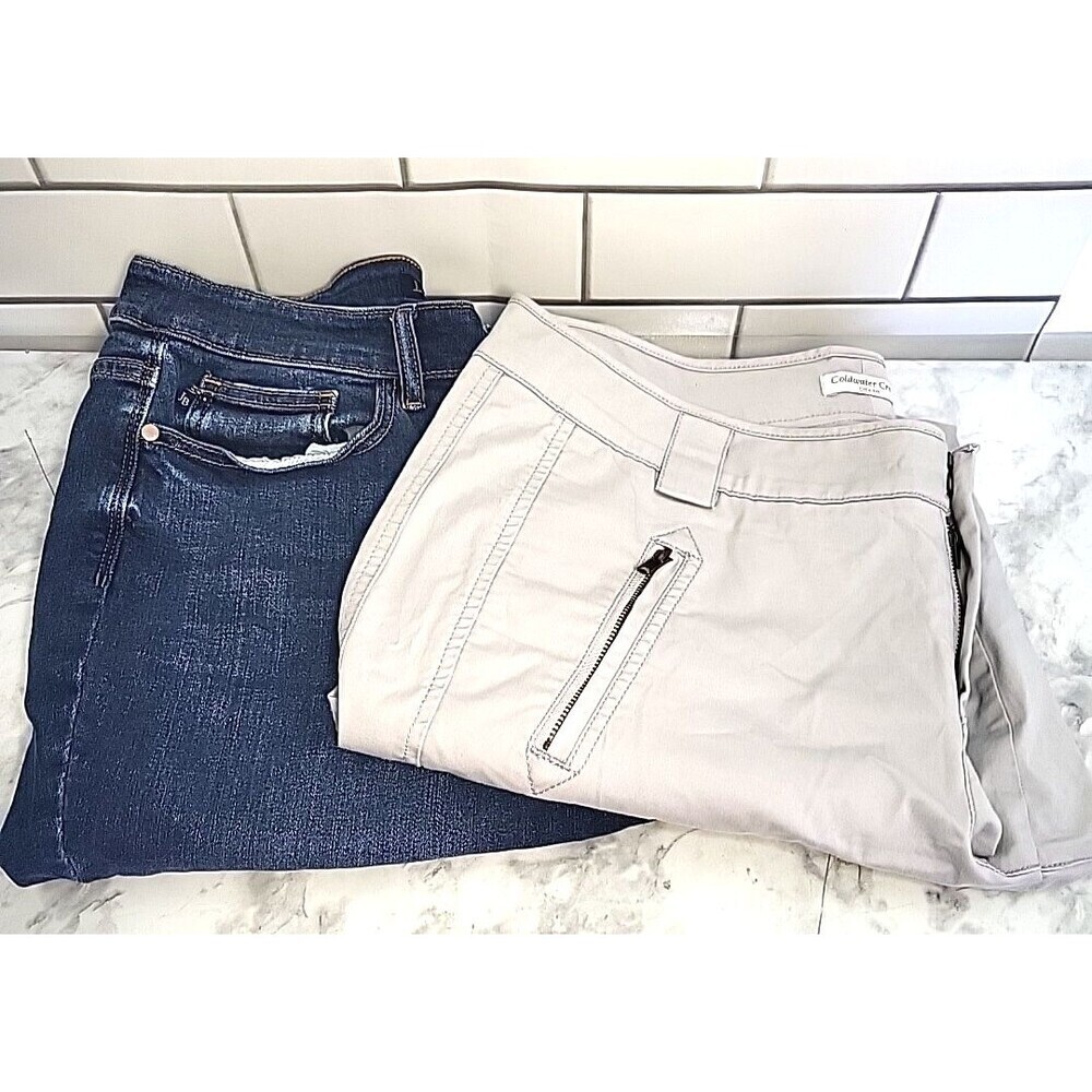 Judy Blue  Button Fly Raw Hem Jeans & Coldwater Creek Women's Sz 16W Pants